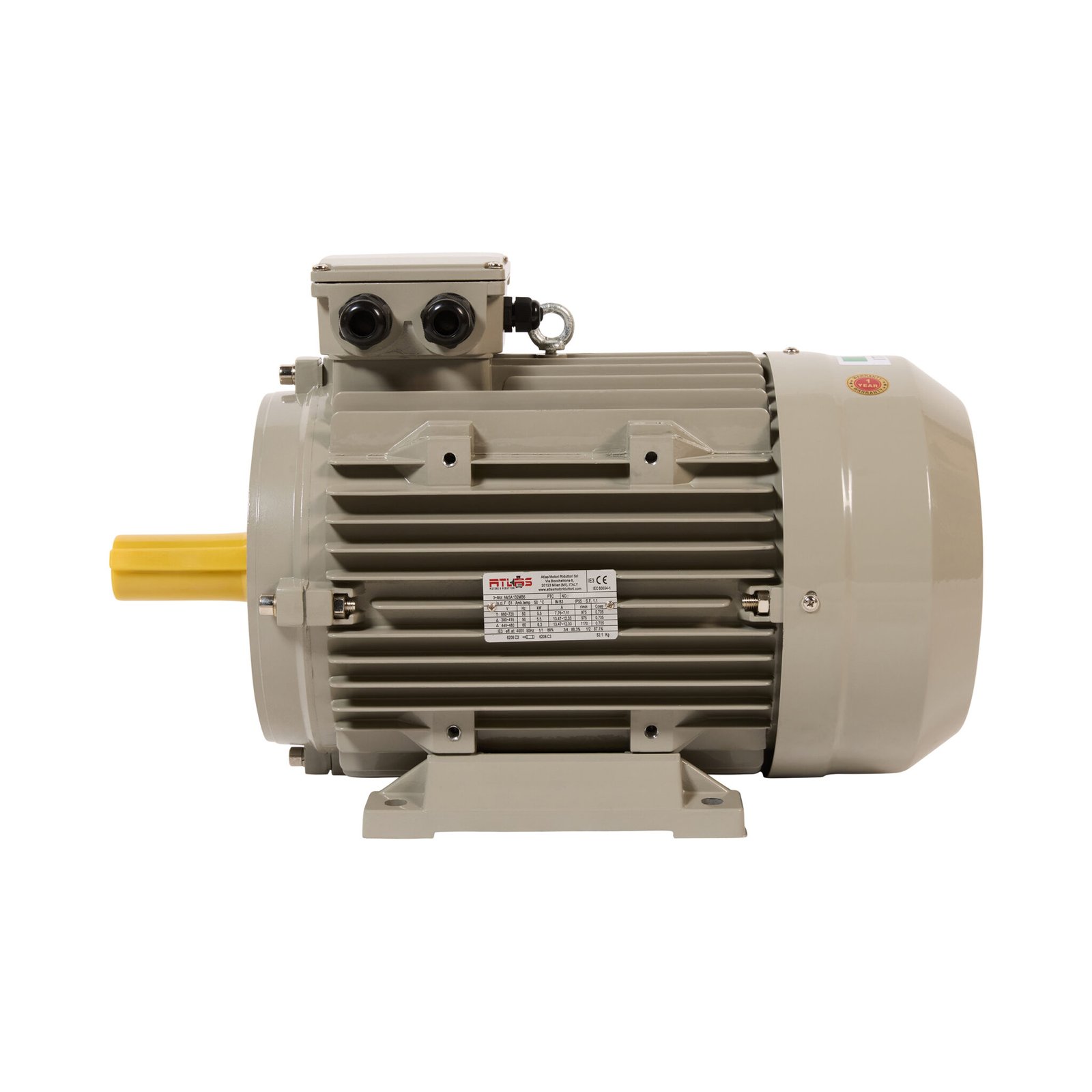AM3A...B3 - ATLAS ALUMINUM ELECTRIC MOTOR FOOT MOUNTED IMB3-2